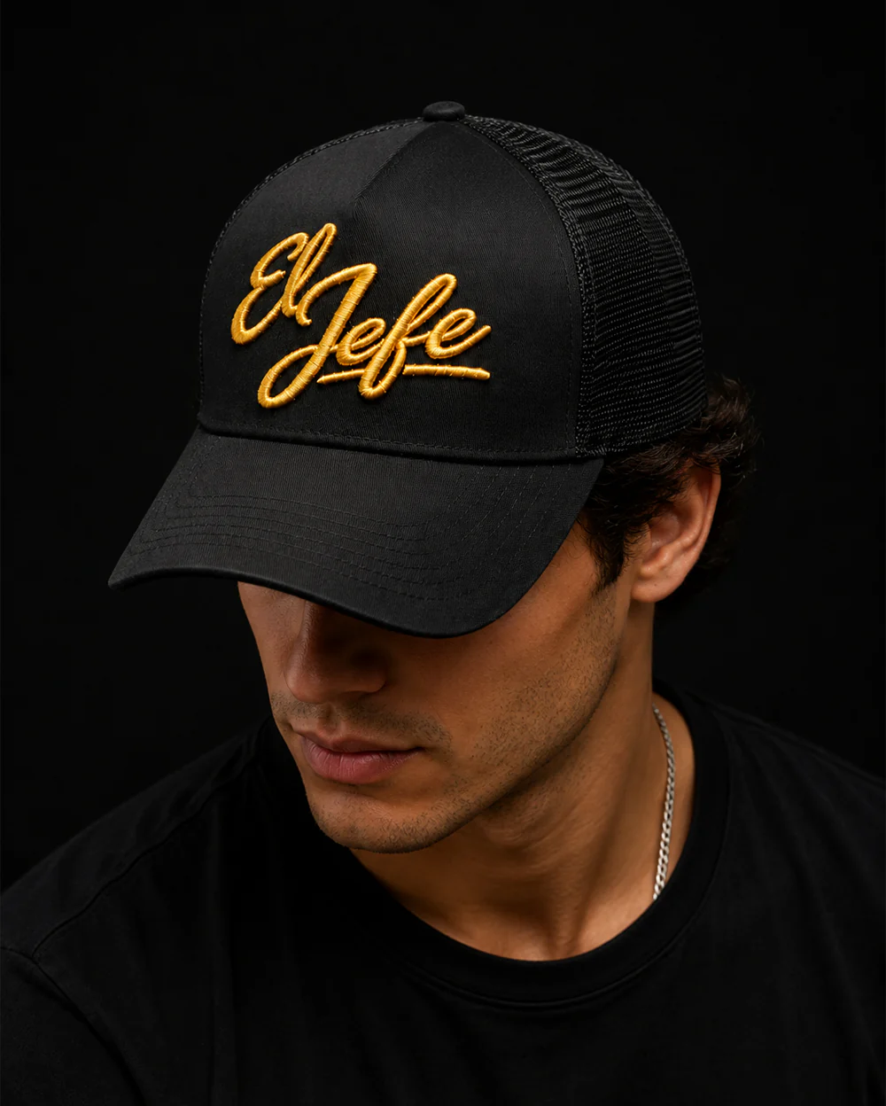 El Jefe Black Trucker Cap – Premium Unisex Cartel Cap for True Bosses - Image 8