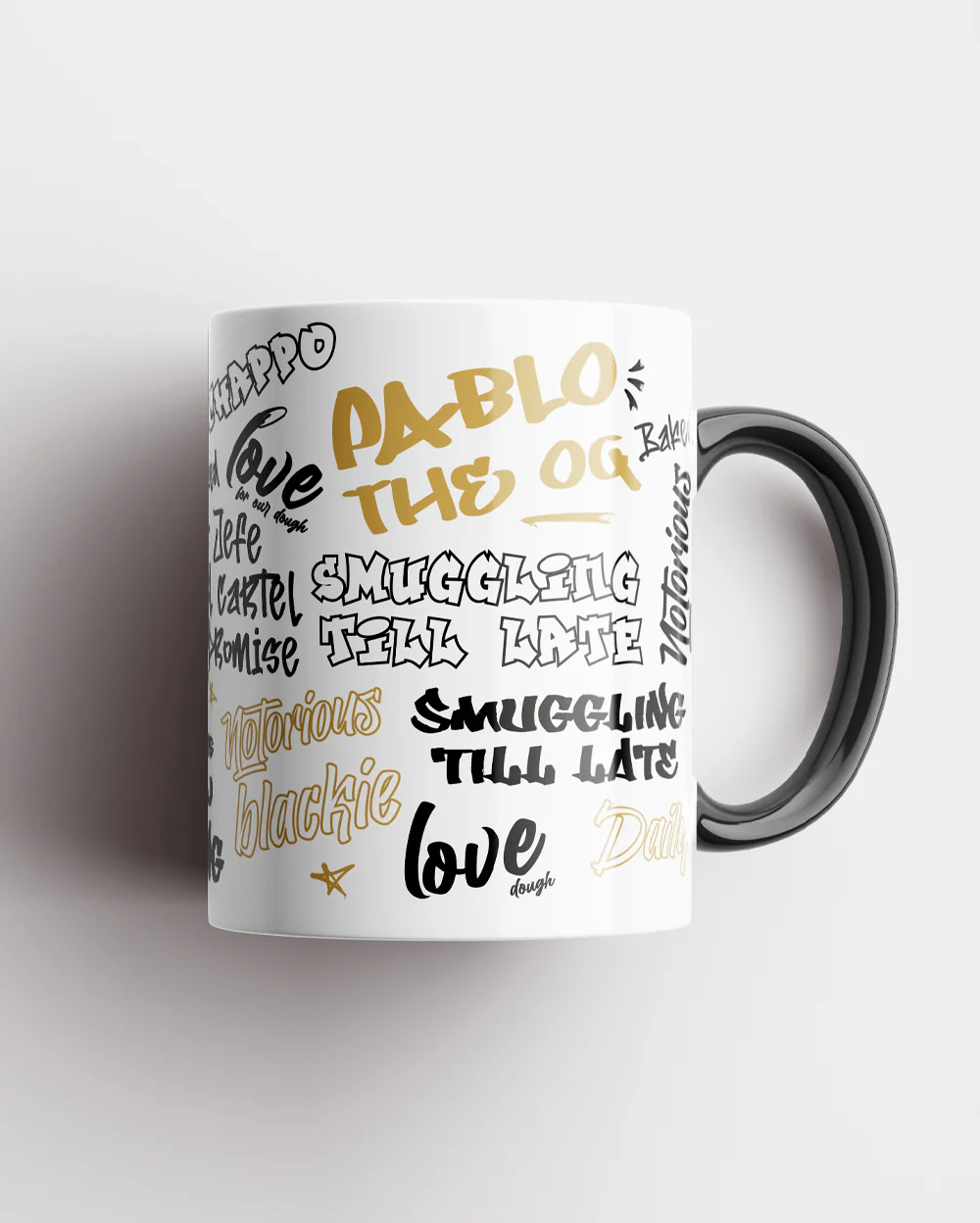 White Coffee Mug – Premium Ceramic Mug with Cartel Signature Print - Image 2