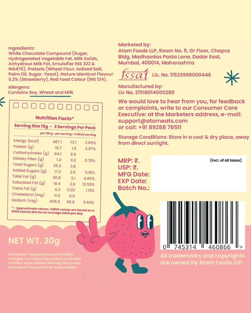 Strawberry Chocolate Pretzels 30G PACK - Image 4