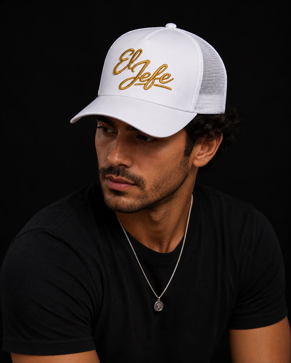 El Jefe White Trucker Cap – Premium Unisex Cartel Cap for True Bosses - Image 7